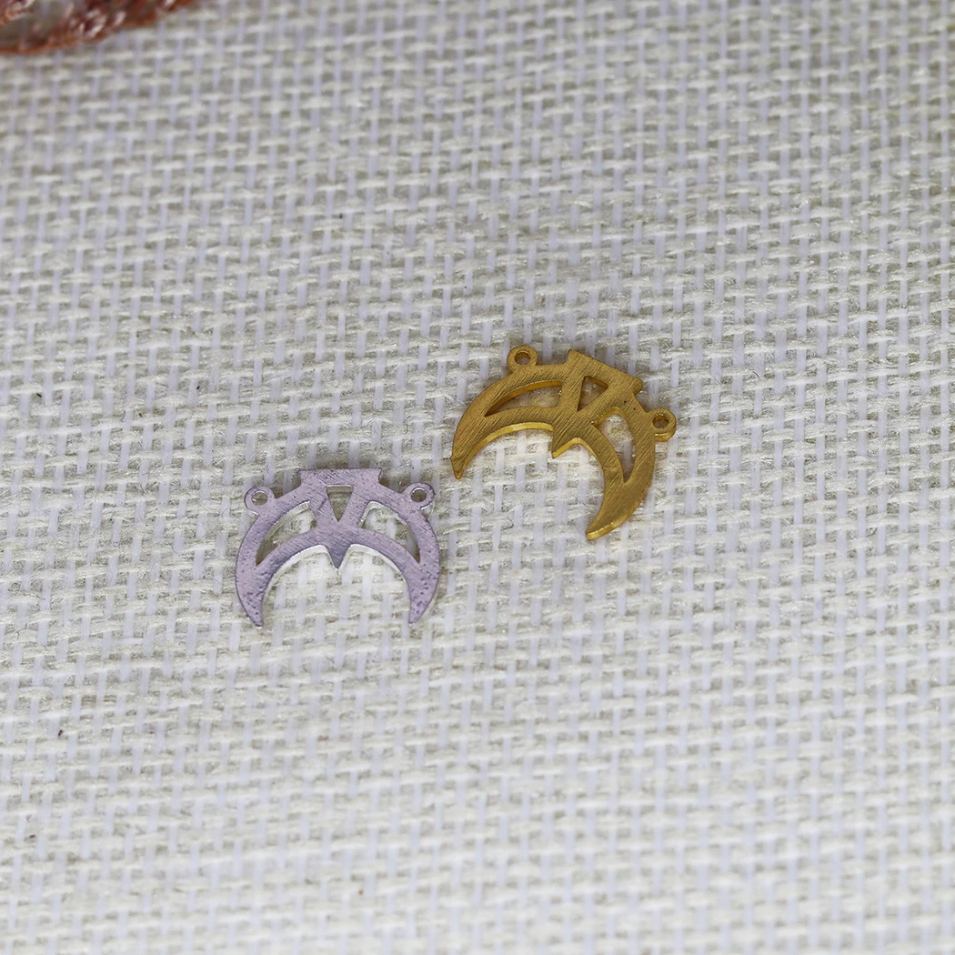 

5 шт., подвеска в виде золотого полумесяца, из нержавеющей стали