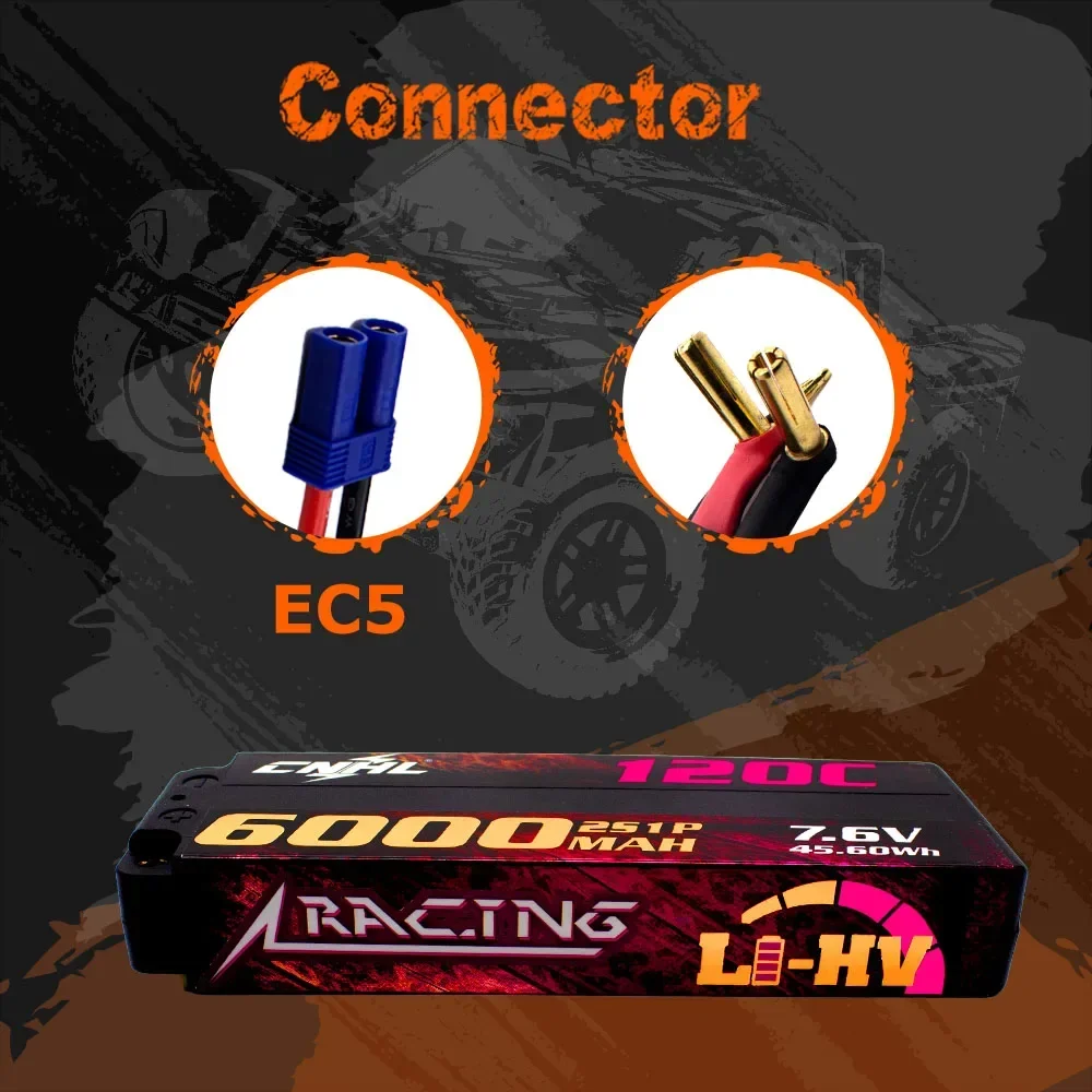 CNHL 2S 3S 4S Lipo Батарея 6000 мАч 7,6 В 11,4 В 15,2 В 120C HV Жесткий чехол с разъемом EC5 для радиоуправляемого автомобиля Лодка Самолет Грузовик Танк Автомобиль (art.: 3920cd5fa7bbd) - 3920cd5fa7bbd
