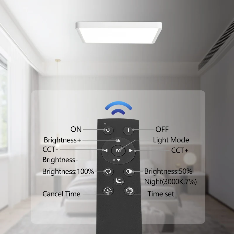 $46.41 Dimmable LED Ceiling lamp 36W Living room Lighting App/2.4G Remote Control Multimodal 110/220V Ultra-thin Bedroom Ceiling Lights