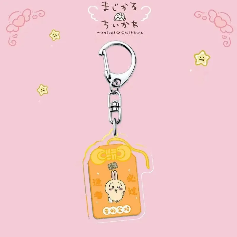 Фото Коллекция акриловых брелоков Kawaii Usagi Hachiware Chiikawa Lucky Omamori: подвески для сумок и рюкзаков, подарочные украшения и аксессуары №3