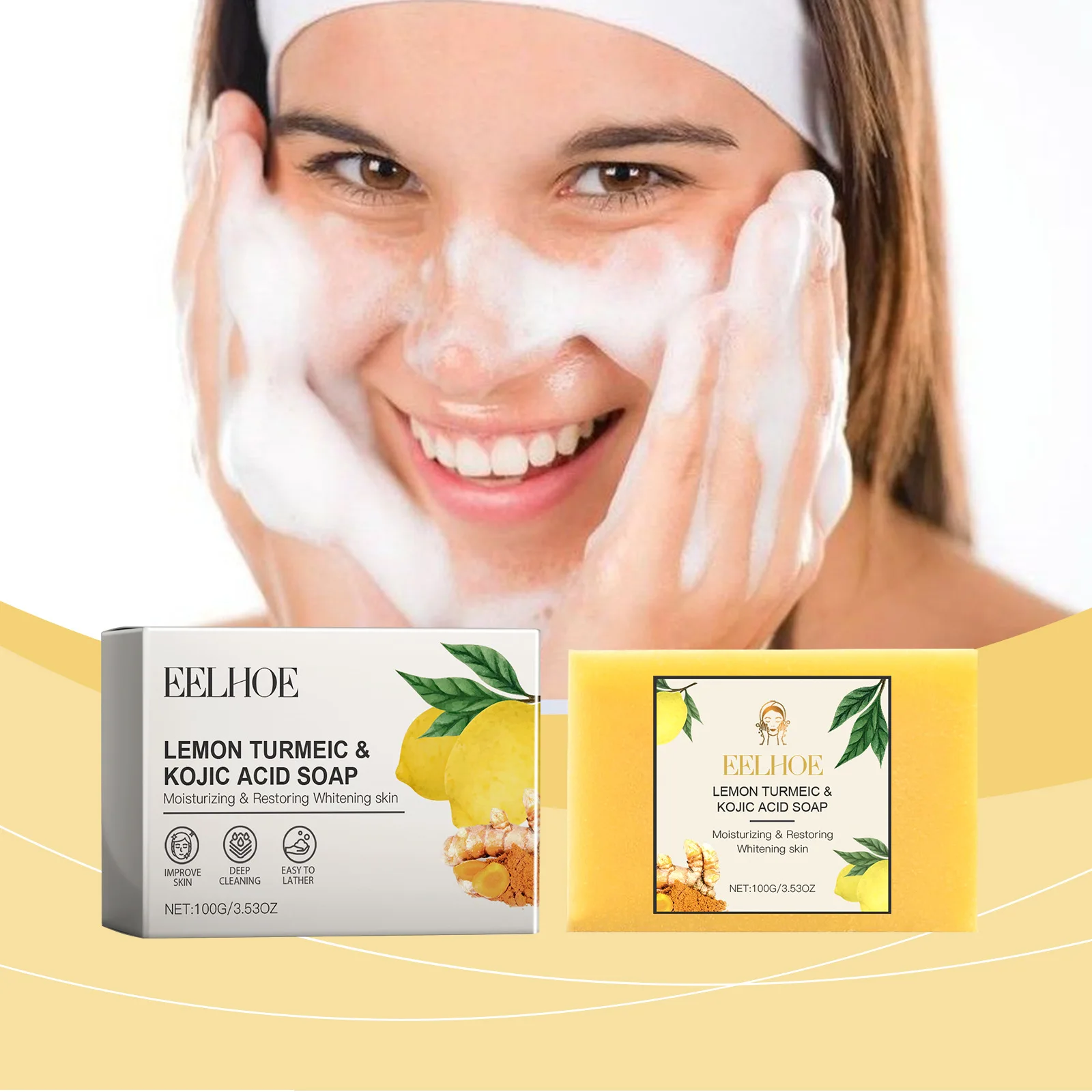 Лимонная койевая кислота куркума мыло уменьшает поры контроль жирности