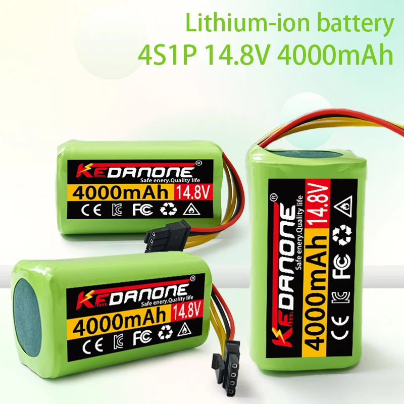 

4S1P 14.8V 4000mAh Lithium-ion Battery,For 360 S5 S7 T90 Robot Cleaner Gutrend Echo 520 Replacement Rechargeable Battery