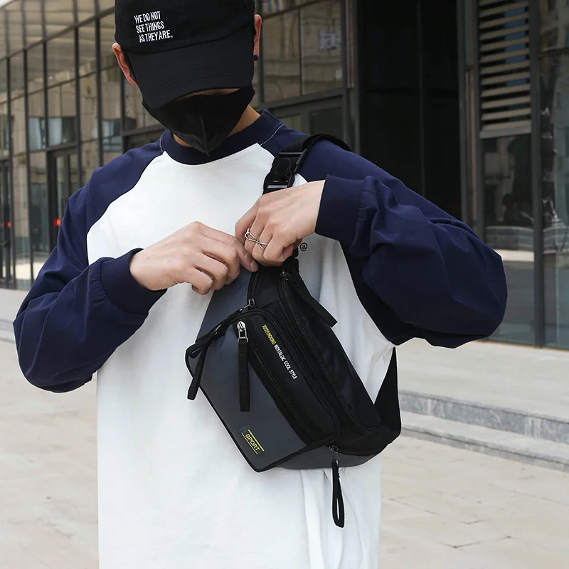

Водонепроницаемая поясная сумка унисекс, забавная уличная Сумочка через плечо для мужчин, дорожная компактная нейлоновая нагрудная сумка