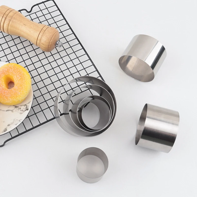 

Adjustable Mousse Ring & Cake Collar Surround Film Lining Ring Molds 3D Round Baking Mould Kitchen Dessert Decorating Tools
