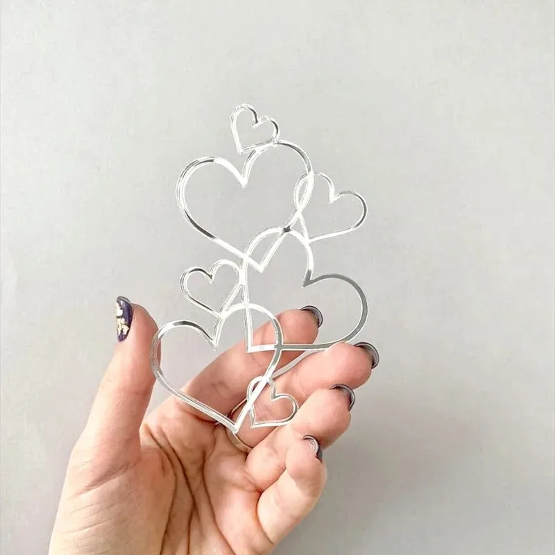 2024 Романтический торт в форме сердца на день рождения Tokin для свадебной вечеринки