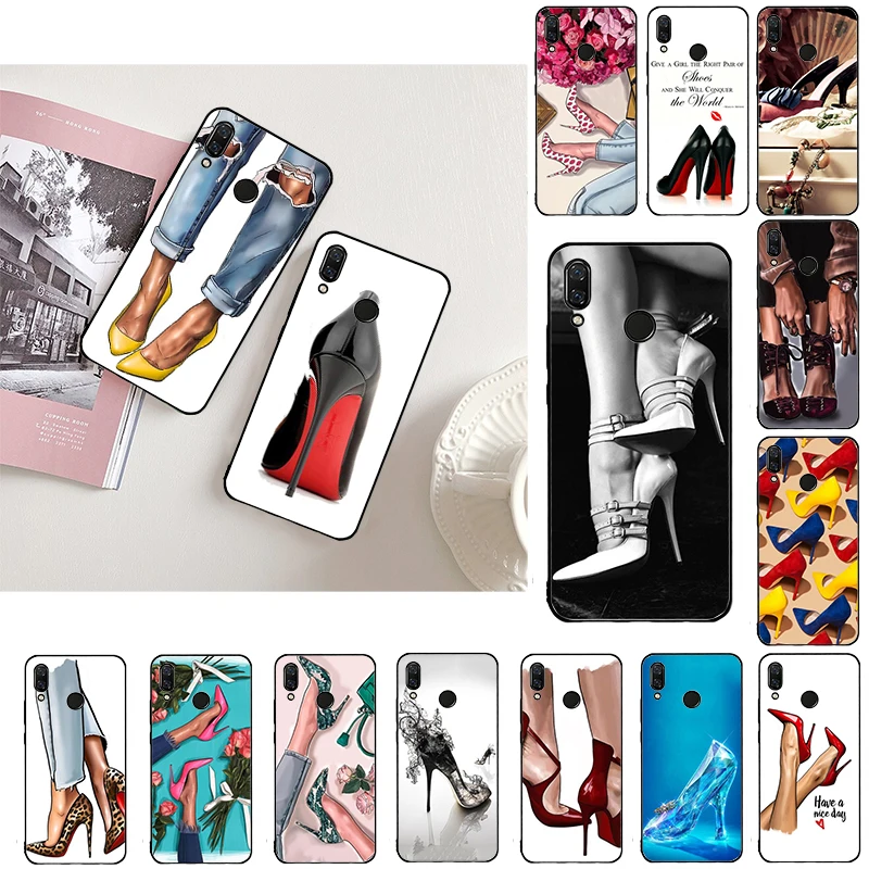 

Princess Girl High Heel Red Shoes Phone Case for Xiaomi Redmi Note 11 10 Pro Note 8 Pro 9Pro Note9 9S 10S 9T Redmi 10 9C 9A