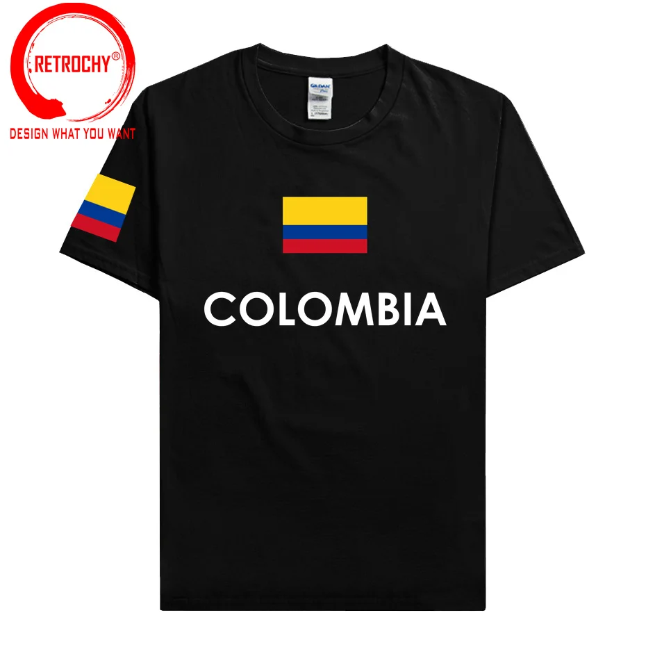 

Colombia Men T Shirt Trendy Nation Team Jerseys T Shirt Cotton T-shirt Meeting Fashion GYMS Clothing Tees Country Flag COL Tops