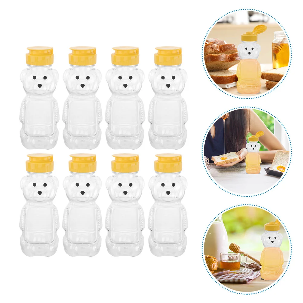 8 шт. бутылка для воды медведь мед сок молоко напиток детские очки сжимаемая банка