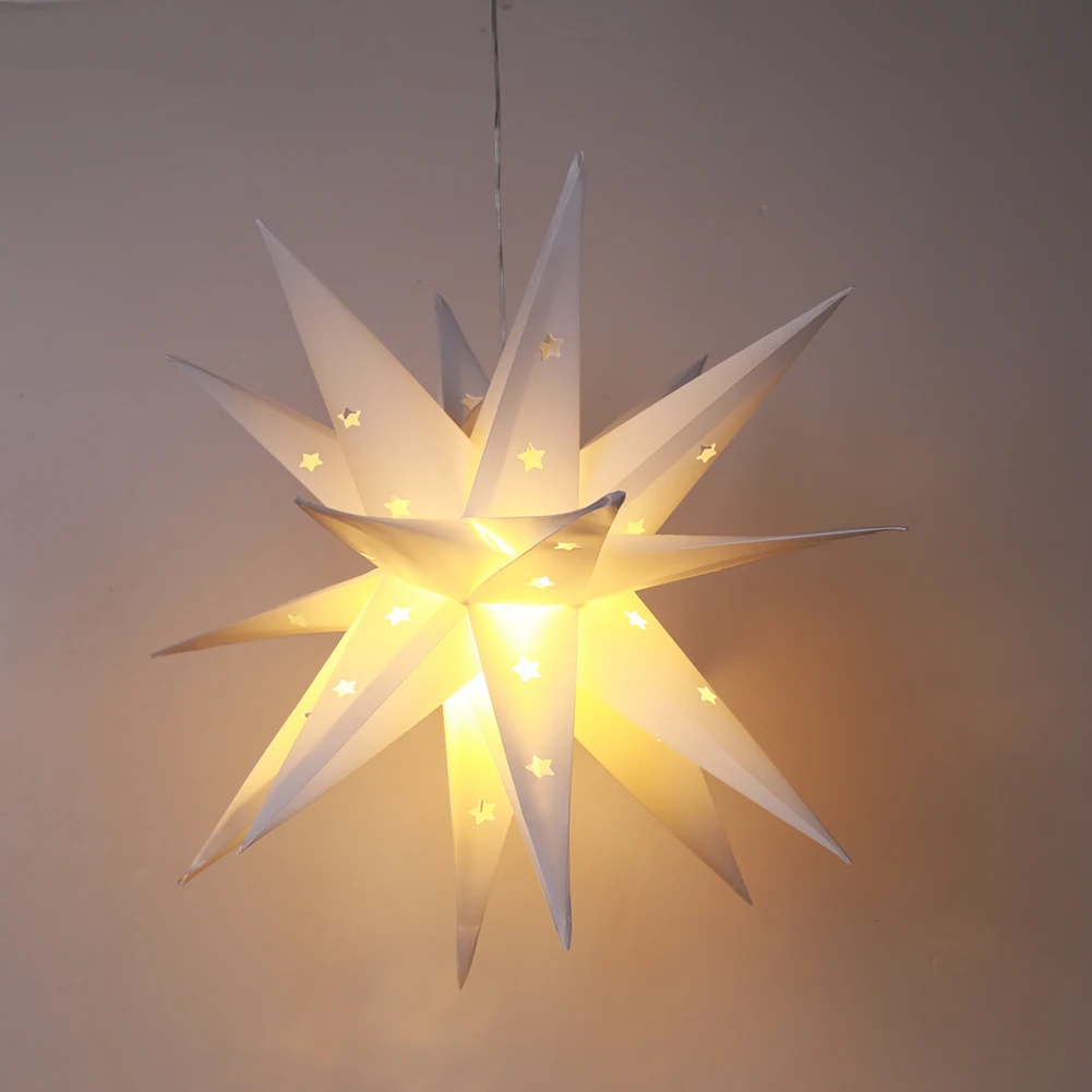 

LED Hollow Out Star Party Light Window Grille Home Bedroom Night Light Star Hanging Pendant for Wedding Party Christmas Decor