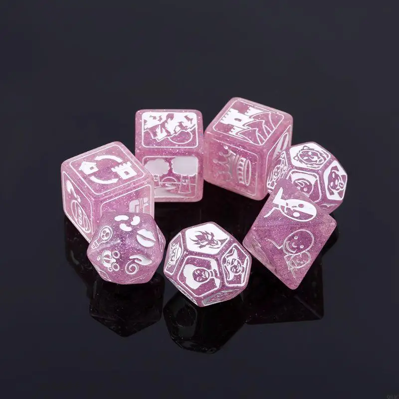 Q84C 7pcs/Set Story Dices для истории времени Полигрального игрового кости говорит Party Multi FA