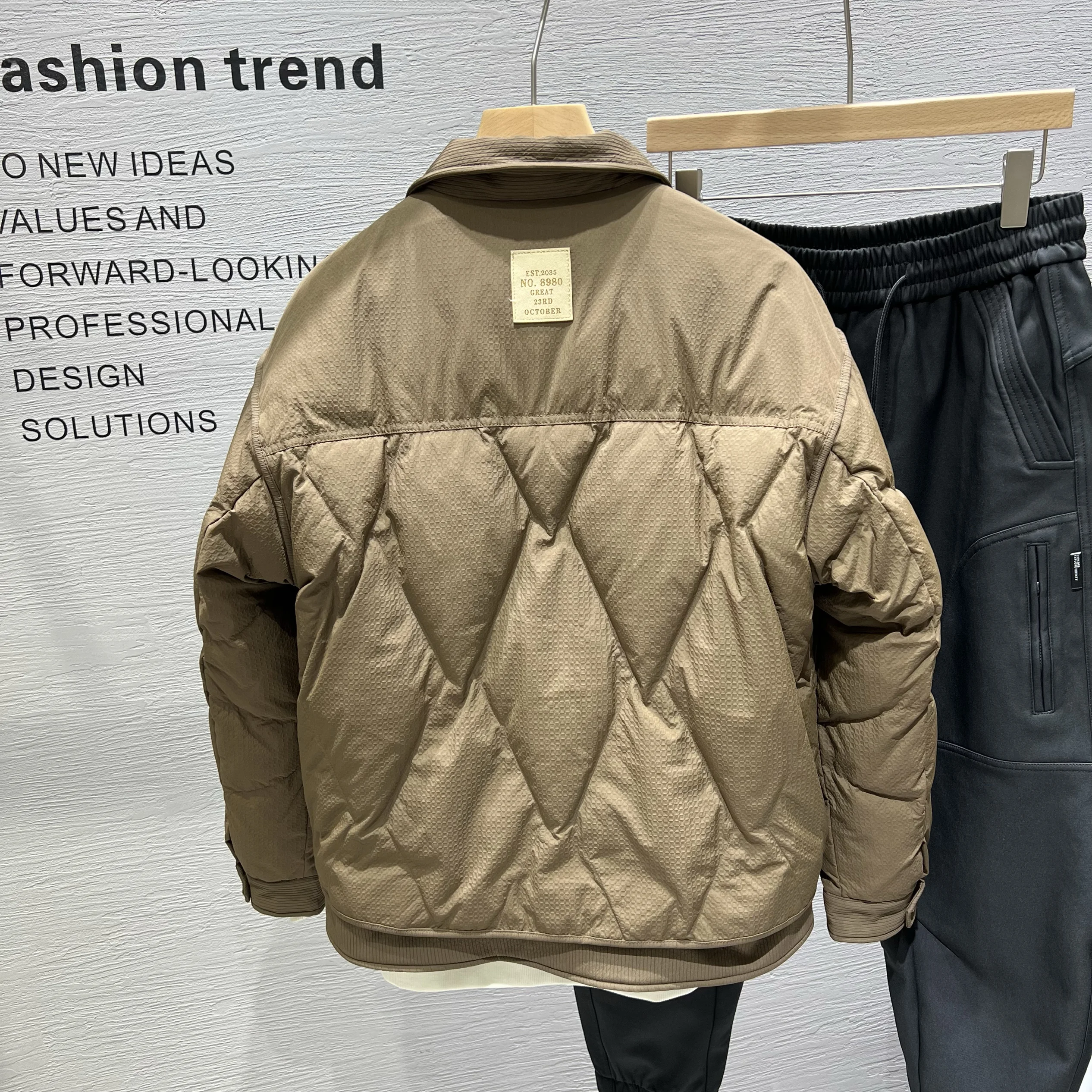 Поддельный пуховик из двух предметов мужской модный зимний новый короткий