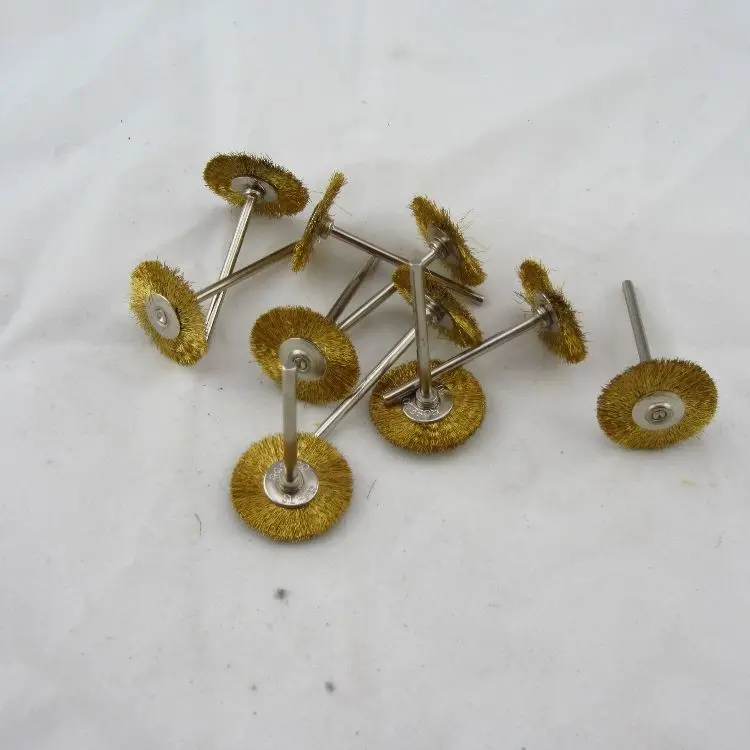 

50pcs/lot Brass Wire Brush, Jewelry Cleaning Engraving Polishing Wheel, Dremel Accessories For Dental Rotary Cleaning Tools