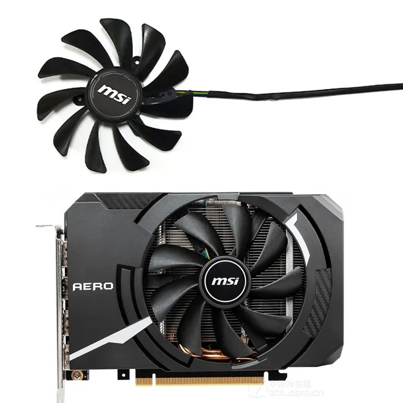 

New 4 Pin RTX 2060 GTX 1660TI GPU Cooler Fan For MSI GeForce RTX 2060 AERO ITX 6G OC GTX 1660TI Graphics Card Fan