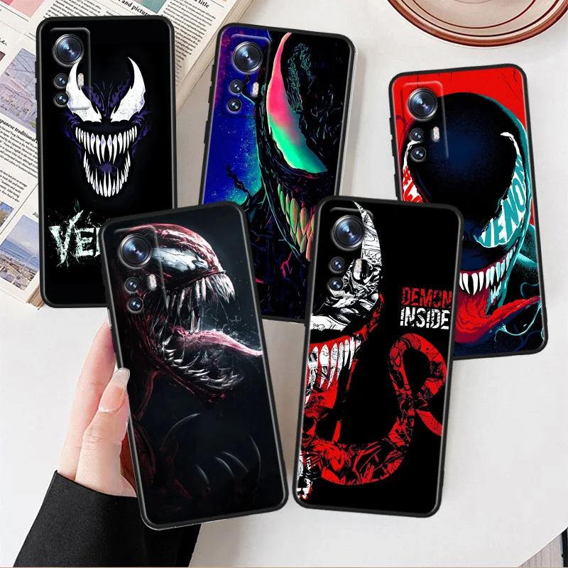 

Marvel Venom Phone Case For Xiaomi Mi 13 10S 10 9T 9SE 8 Mix Play A3 A2 A1 CC9E Note 10 Lite Pro Black Cover