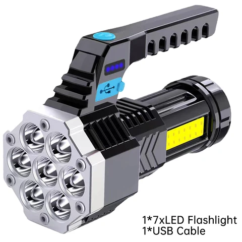 Портативный фонарик PDQ COB 7 LED