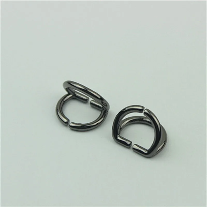 30pcs 15mm Metal O Dee D Ring Buckles Bag Chain Strap Hang Clasp DIY Luggage Hardware Lesther Crafts Accessories