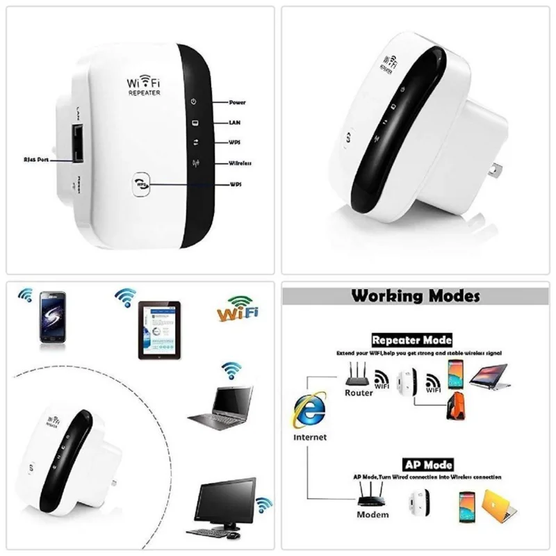 Wi-Fi ретранслятор 300 Мбит/с 802.11N/B/G