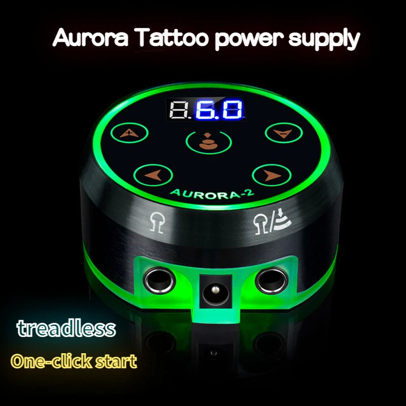 

Aurora Source 2 LCD Tattoo Power Supply Portable Tattoo Source CHI/EU/US/ENG Adapter for Coil Gun & Rotary Tattoo Machine Power