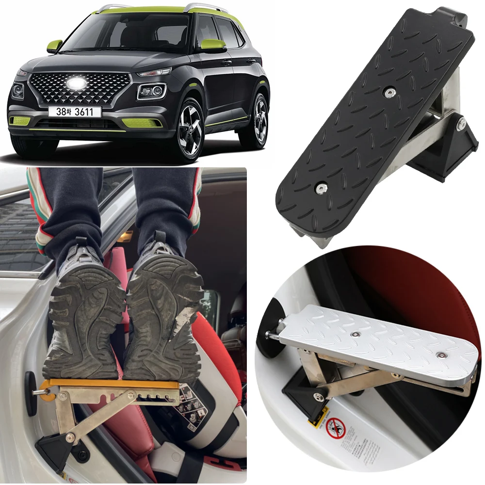 

CAR DOOR STEP, Extra Long - Supports Both Feet, As Seen on Shark Tank Car FOR HYUNDAI VENUE 2019-2024 Stainless steel