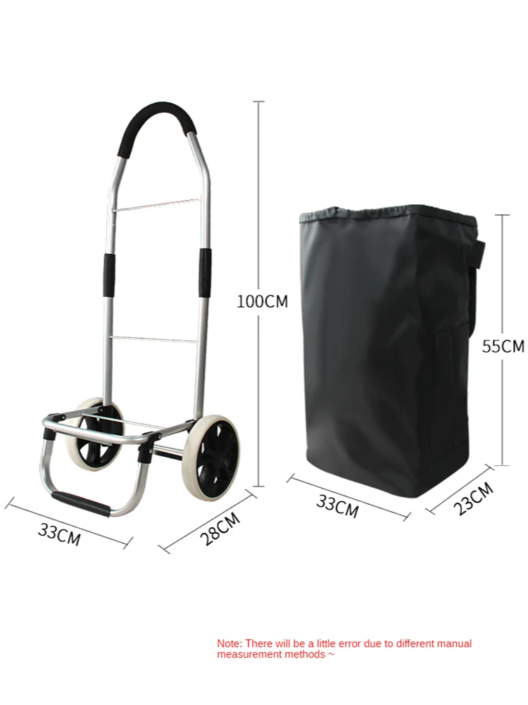 Бытовая корзина для покупок продуктовая маленькая тележка Складная портативная