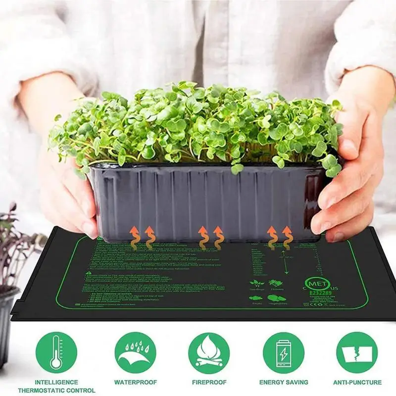 

Seedling Heating Mat Waterproof Plant Seed Germination Propagation Clone Starter Hydroponics Pad 110V/220V Garden Supplies