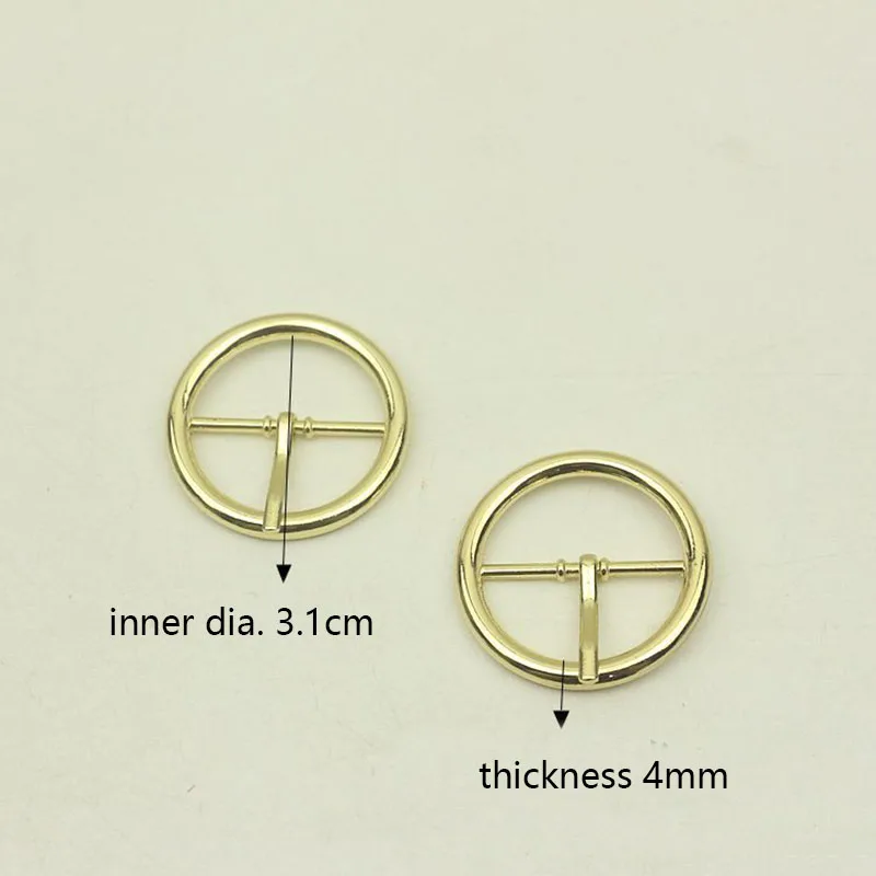 30pcs 30mm Round Metal Belt Buckle Adjust Pin Buckles DIY Women Coat Sewing Buttons for Bags Clothing Decor Accessorie