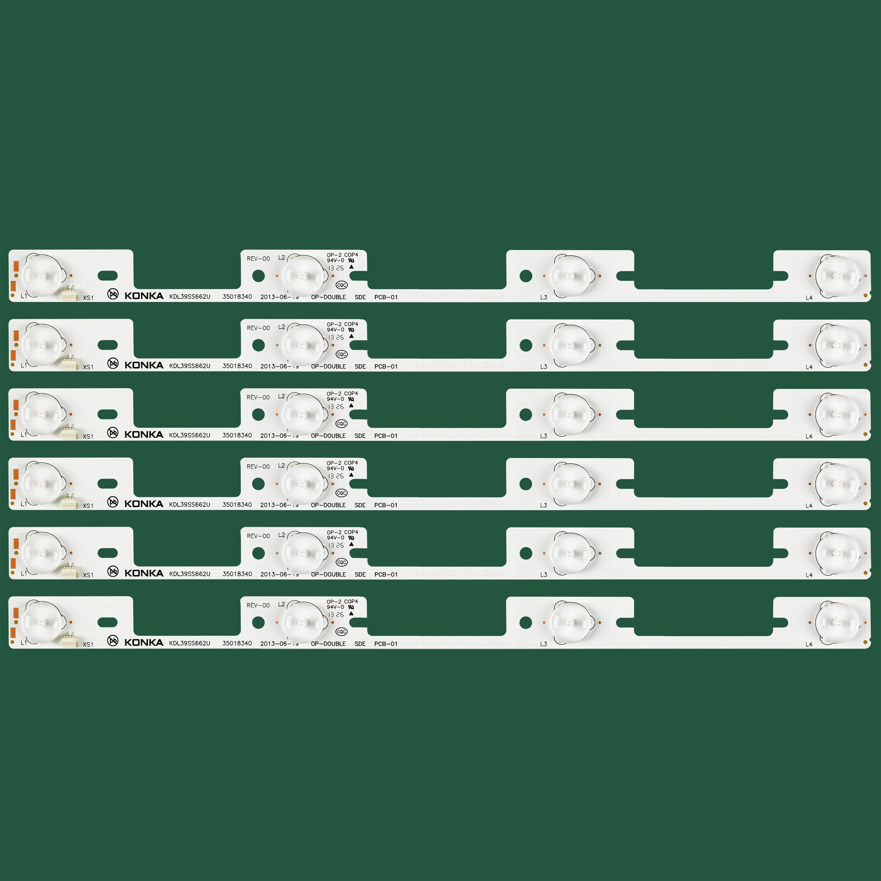 Светодиодная лента 327 мм для подсветки Konka KDL39SS662U 35018339 KDL40SS662U 35019864 35018340 40l2400 40l5400 Dl3944 Dl4044 Dl4045