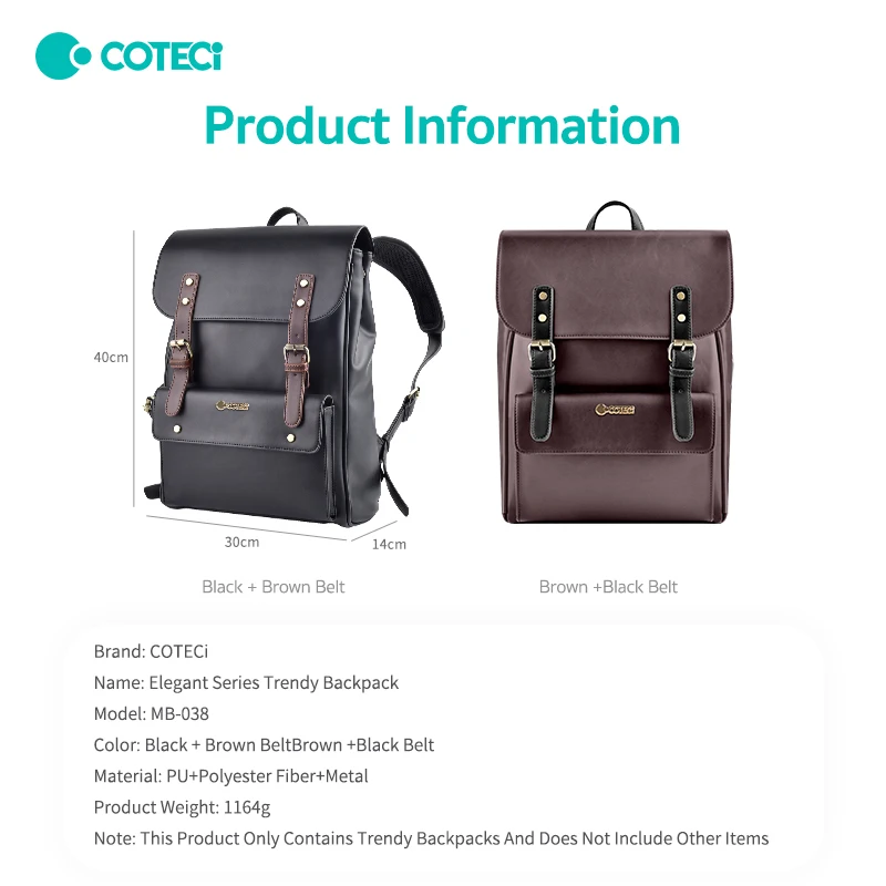 Рюкзак Для Ноутбука Из Искусственной Кожи Унисекс Повседневная Школьная Сумка