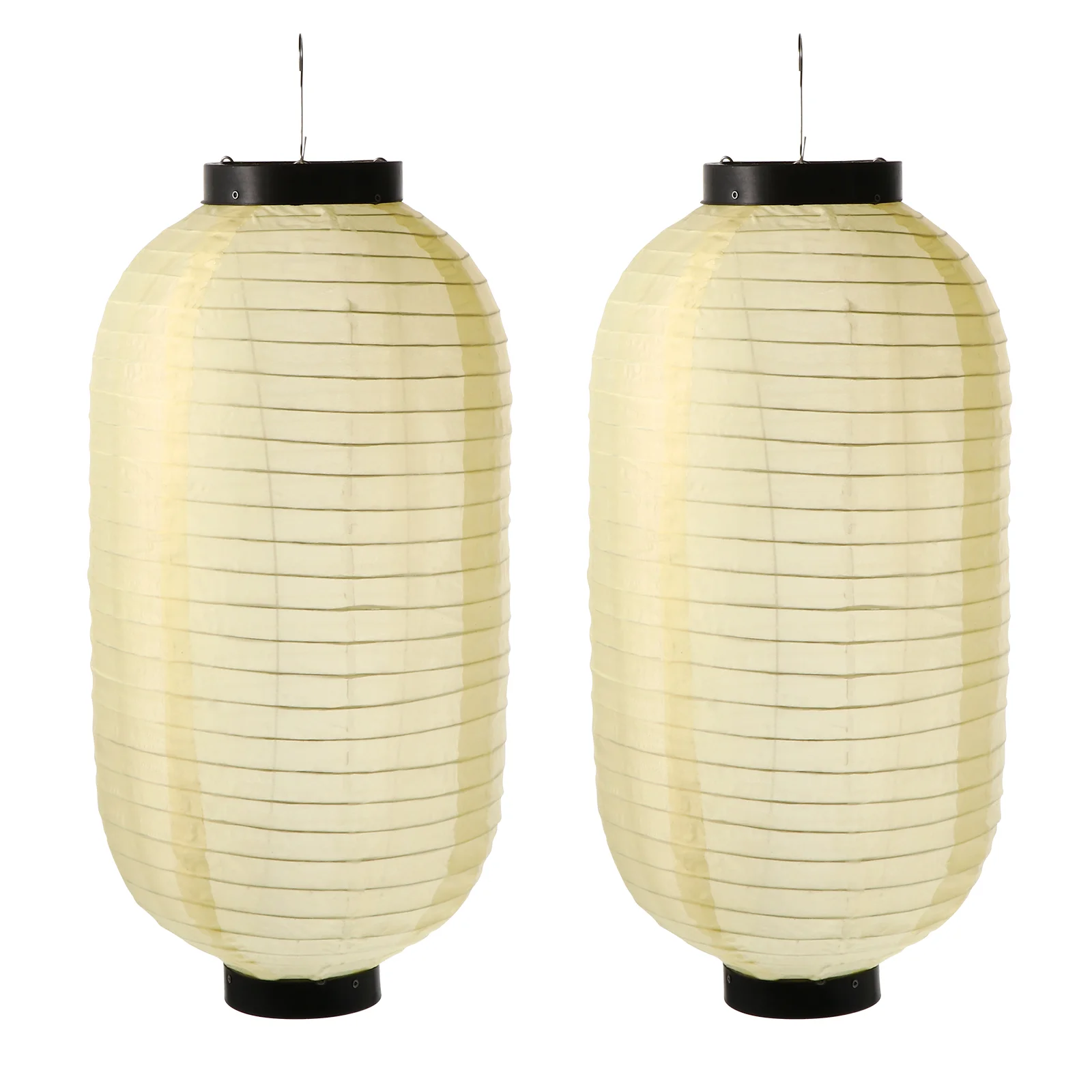 

2pcs Chinese Foldable Lanterns Japanese Waterproof Lanterns Foldable Lantern Wedding Party Hanging Garden Ornaments Beige