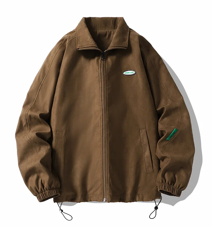 

Spring Oversize Bomber Jacket Men Vintage Baggy Coat Fashion Korean Streetwear Zip Up Outerwear Clothing Tops Male Plus Size