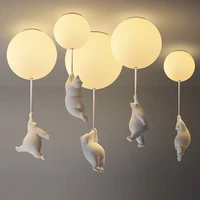 modern cartoon balloon bear led ceiling lights lovely baby childrens room for bedroom living room decor hanging light fixtures