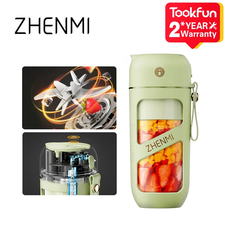 2023 ZHENMI Portable Vacuum Juicer Crushed Ice Mixer Electri