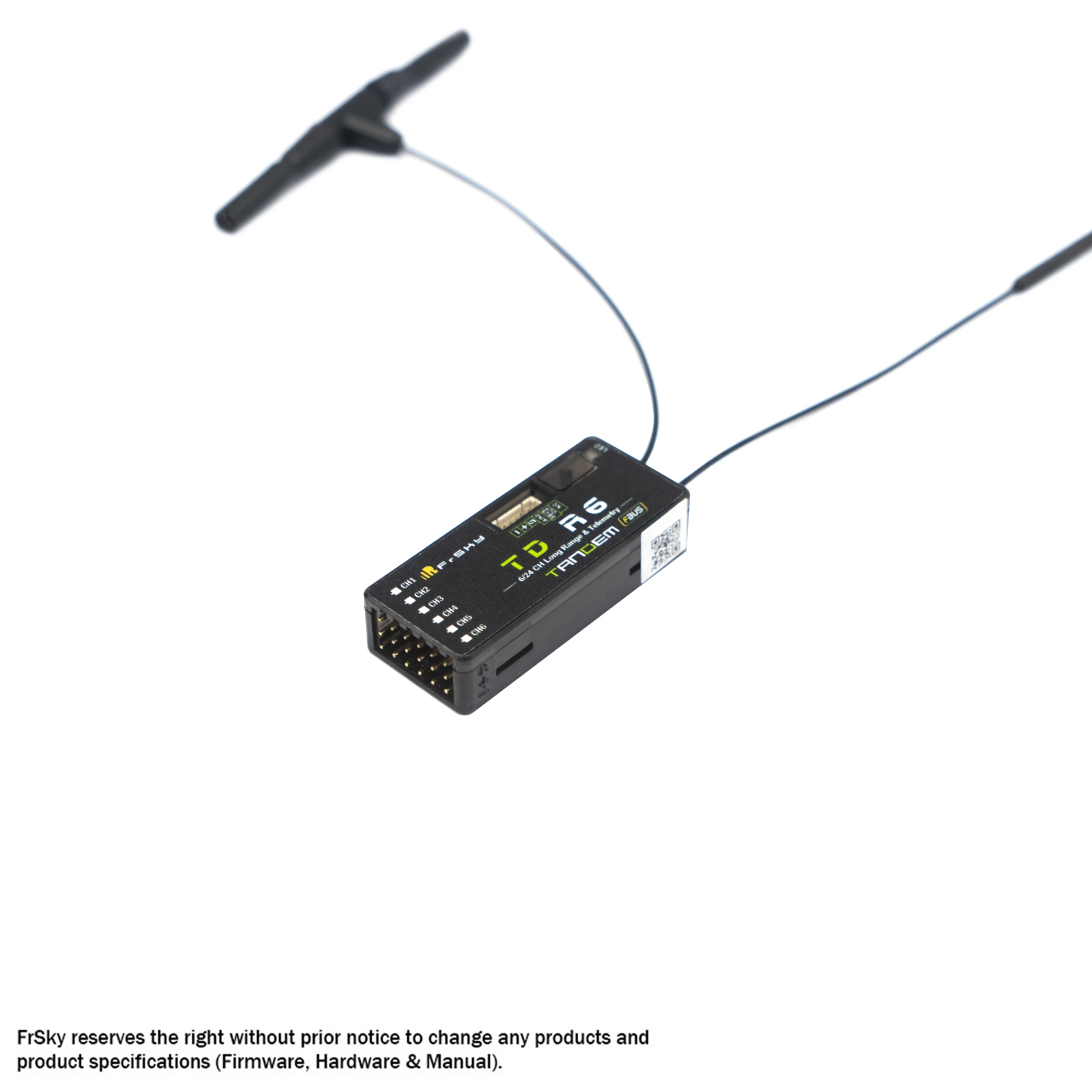 FrSky TD R6 2 4 ГГц / 900 МГц Тандемные двухдиапазонные приемники 6CH ШИМ Телеметрия Черная