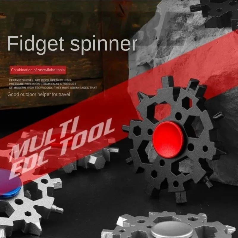 

Fingertip Gyro Multi-Function Tool Trendy Cnon Snowflake Fingertip Gyro Multi-Function Tool 23-in-1 Decompression Full