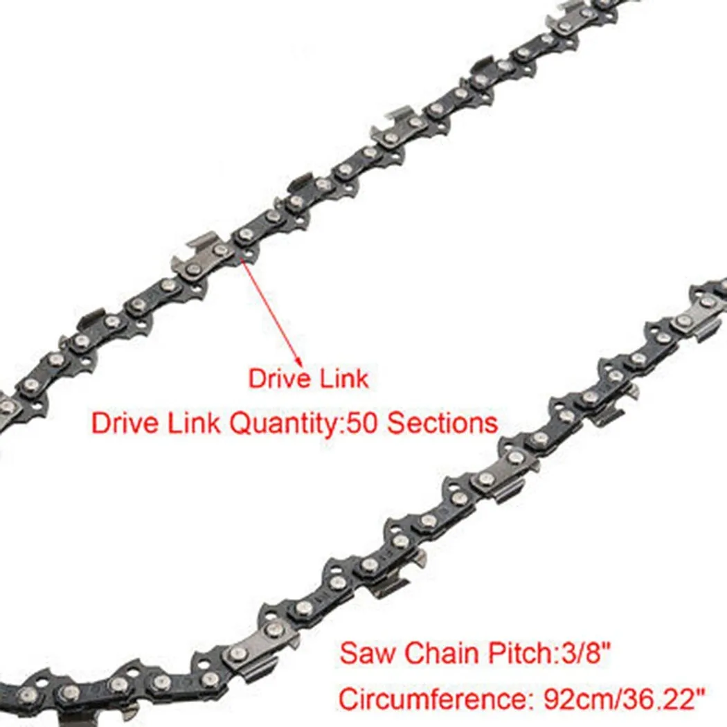 

Accessory Saw Chain Tool Steel White & Black 3/8 LP 50DL 50 Sections 92 Cm High Reliability Stable Characteristics