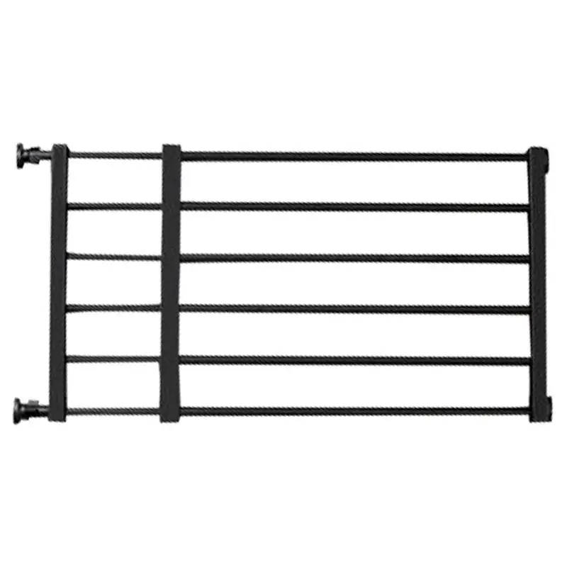 

Выдвижные детские ворота, черные короткие ворота для собак, выдвижные ворота для домашних животных с дверью, проходящие через простой шаг, не требует инструментов, без сверления