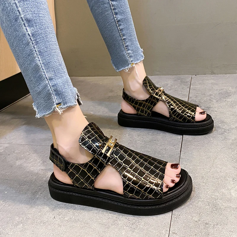 

2023 Summer Wedge Platform Sandals Fashion Retro Romen Beach Shoes Ladies Casual Peep Toe Soft Comfortable Sandalias De Mujer