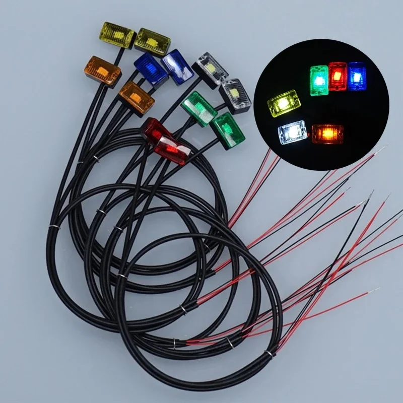 Светодиодные 3 В положения боковая лампа сигнальная украшение 1/14 для Tamiya RC DumpTruck