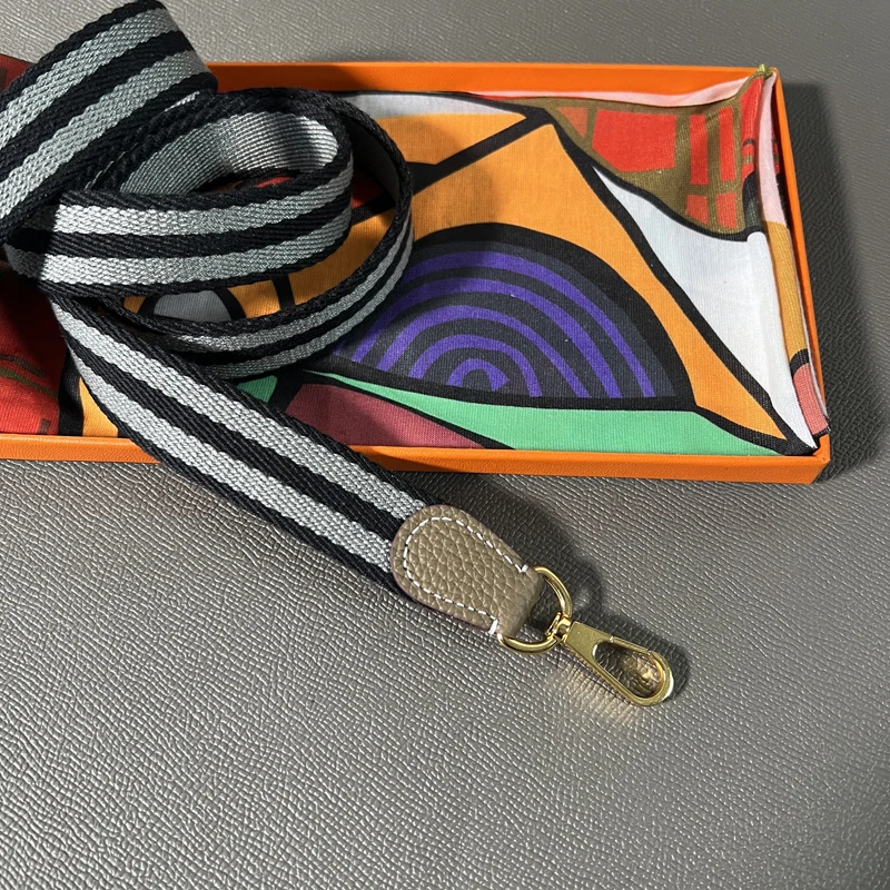 Кожаный тканый холщовый плечевой ремень шириной 2 5 см с узором Togo для сумки Evelyn