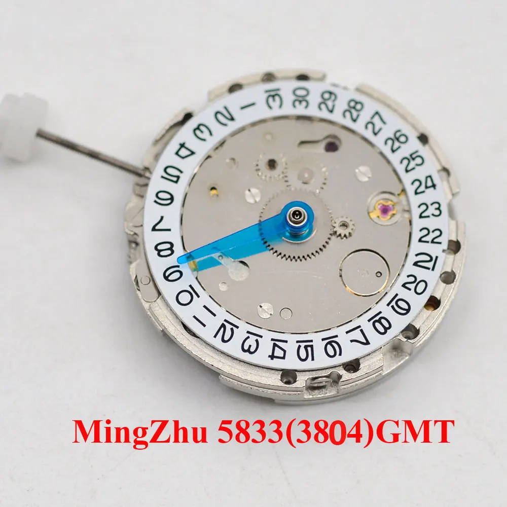 

Часы с механизмом DG MingZhu 5833 (3804) GMT Дата автоматический механический механизм Parnis fit Мужские часы