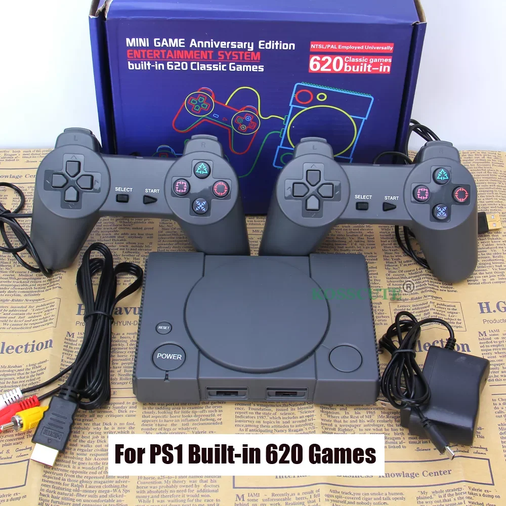 

Mini TV Game Case 8 Bit Retro Video Game Console With Two Gamepad Built-In 620 Games Handheld Gaming Player For PS1