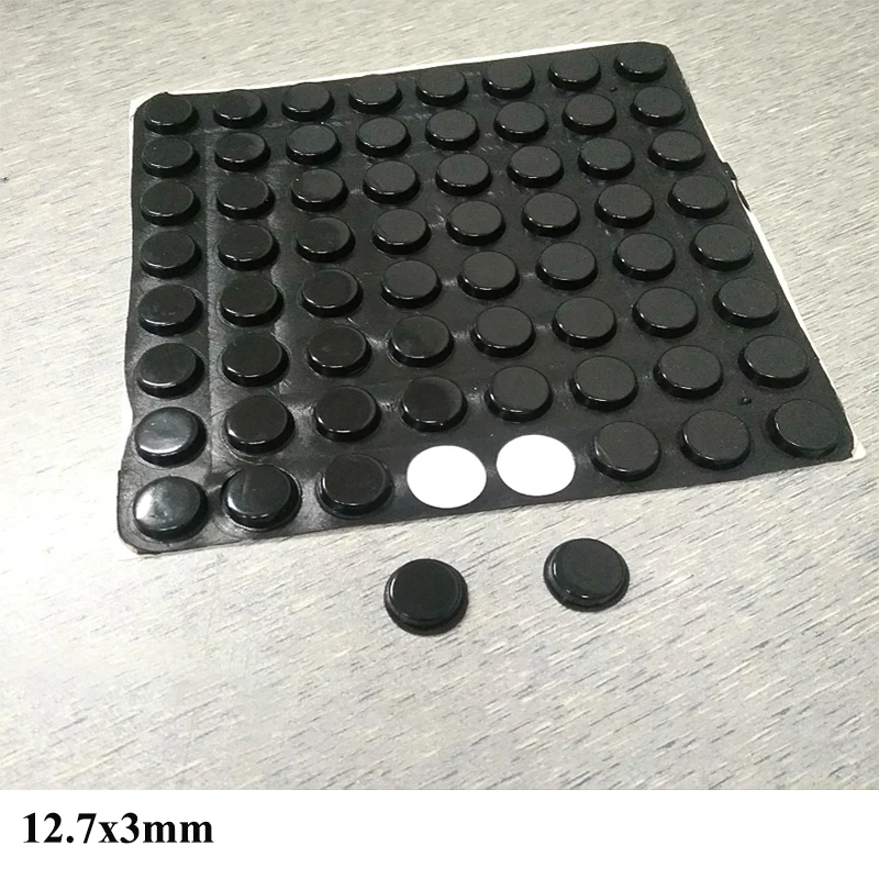 

64Pcs 12.7*3Mm Self Adhesive Door Stopper Rubber Damper Buffer Cabinet Bumpers Silicone Furniture Pads Cushion Protective Pad