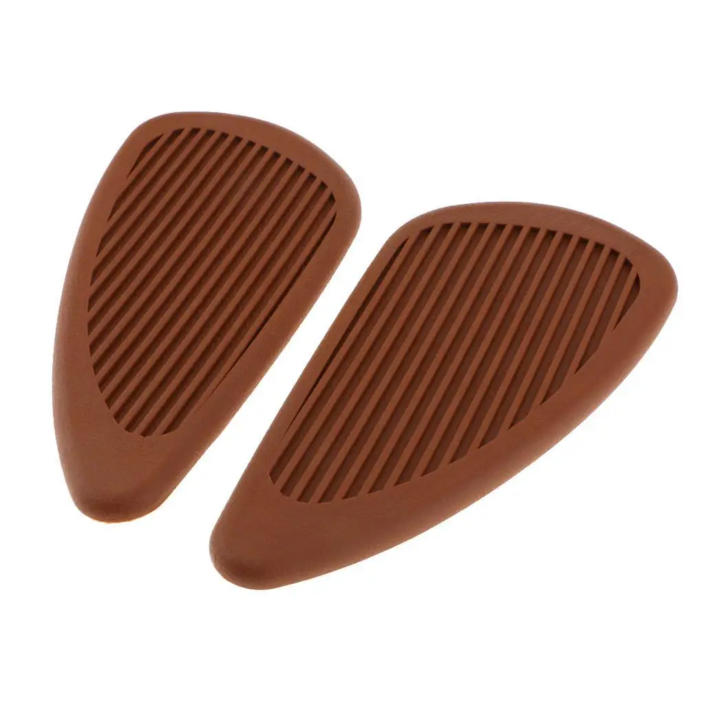 

Motorcycle Gas Tank Pad Traction Side Fuel Knee Grips Decal Cafe Racer Brown