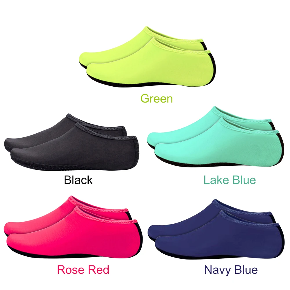 

Men Women Water Pool Swimming Non-slip Shoes Solid Color Summer Beach Barefoot Water Sports Skin Shoes Diving Socks Unisex Seasi