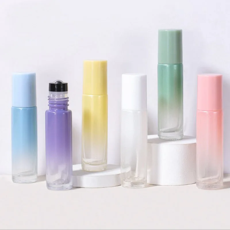 

200 x Travel Empty Refillable Glass roll on roller bottles for essential oils 10cc 1/3oz perfum bottle deodorant containers
