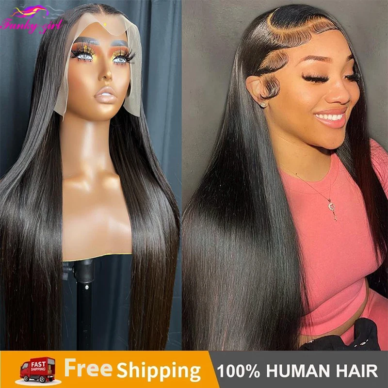 360 Lace Frontal Wig Transparent Brazilian Human Hair Wigs Straight 13x6 Lace Front Human Hair Wigs  4x4 5x5 Lace Closure Wigs