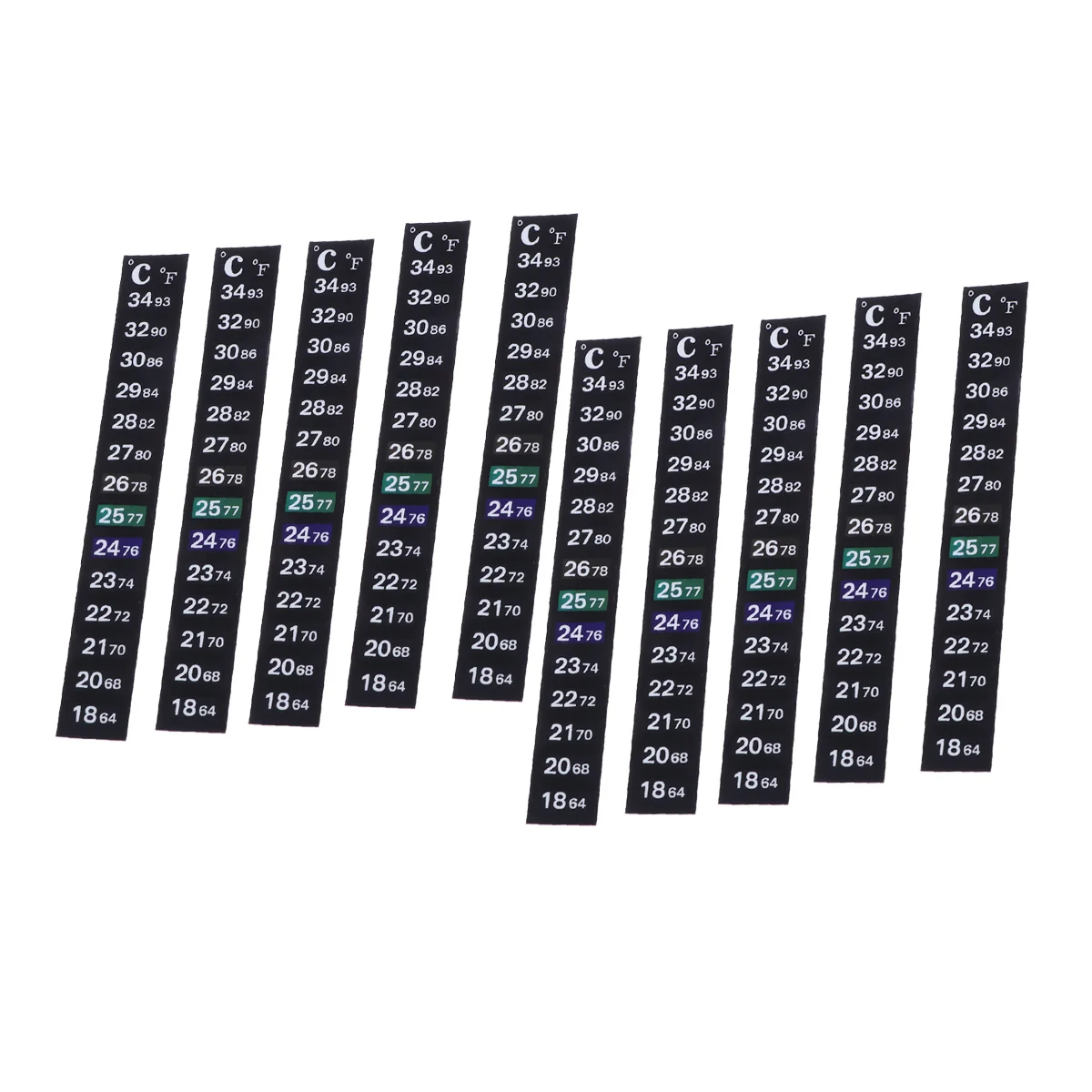 

10pcs Aquarium Temperature Strip for Tank Stick On Strip Stick- on Digital Temperature Tank Strip Sticker