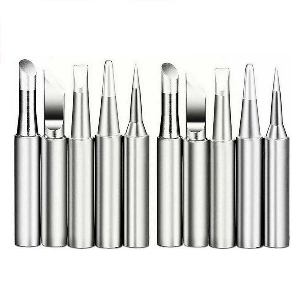

10pcs/set Durable Soldering Iron Tips I+B+K+2.4D+3C 900M-T Soldering Iron Pure Copper Lead-Free Equipment Power Tools Parts