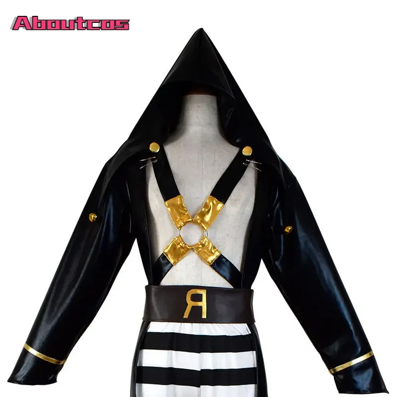 Аниме JoJo Bizarre Adventure Risotto черный костюм для косплея золотая ветровая шляпа топ