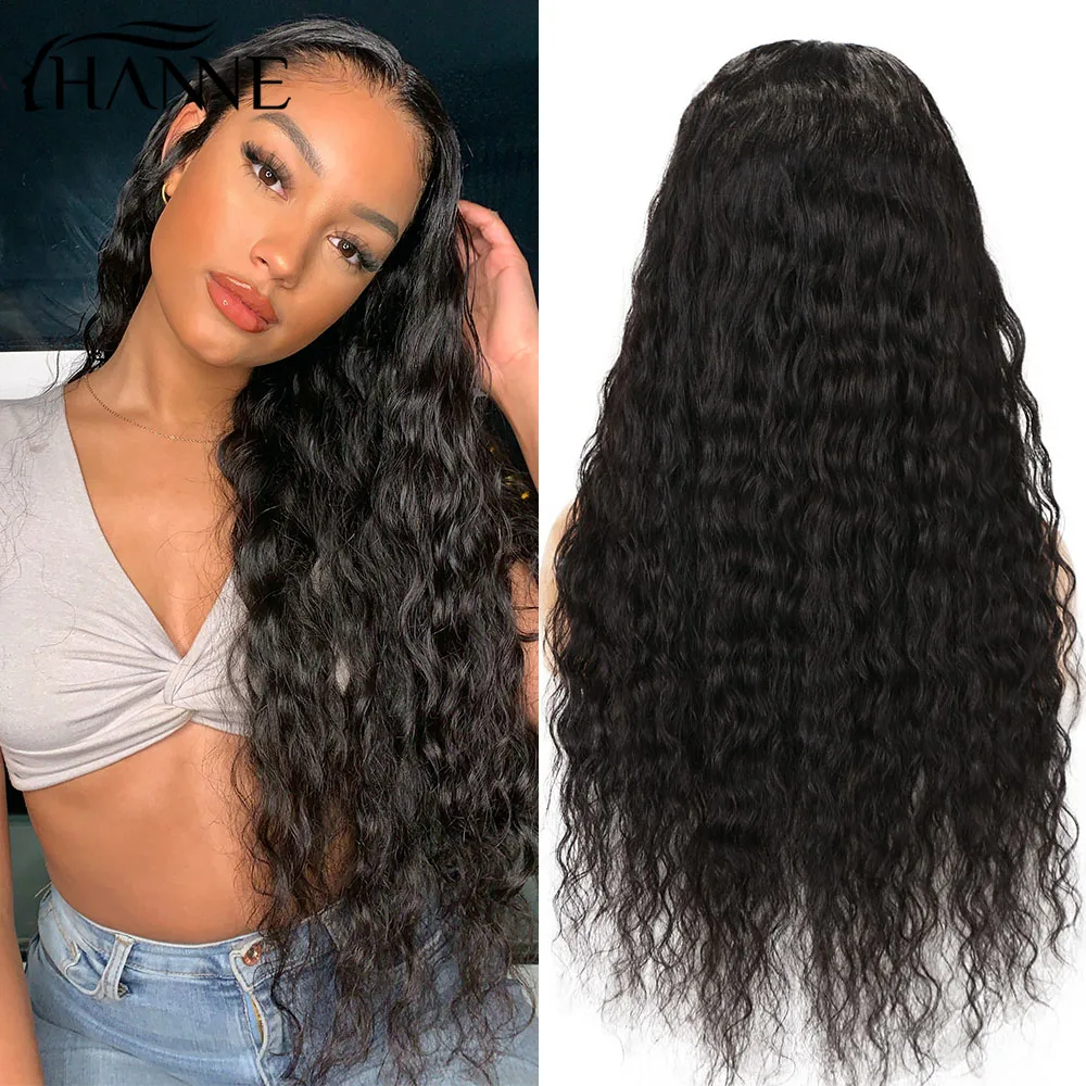 HANNE Deep Wave Curly Wig Human Hair 4x4 Lace Closure Wig Human Hair Wigs for Women Brazilian Lace Wigs Remy Glueless Hair